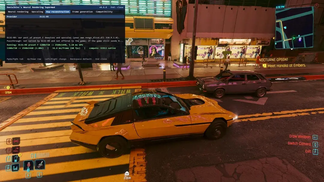 Captura compartida con la opción activada